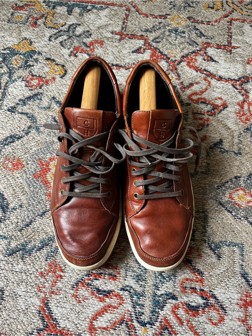 Cole Haan Men's Brown Leather Sneakers Size 10.5 Grand.øs